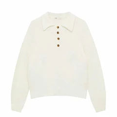 Minimal Button Knit Top